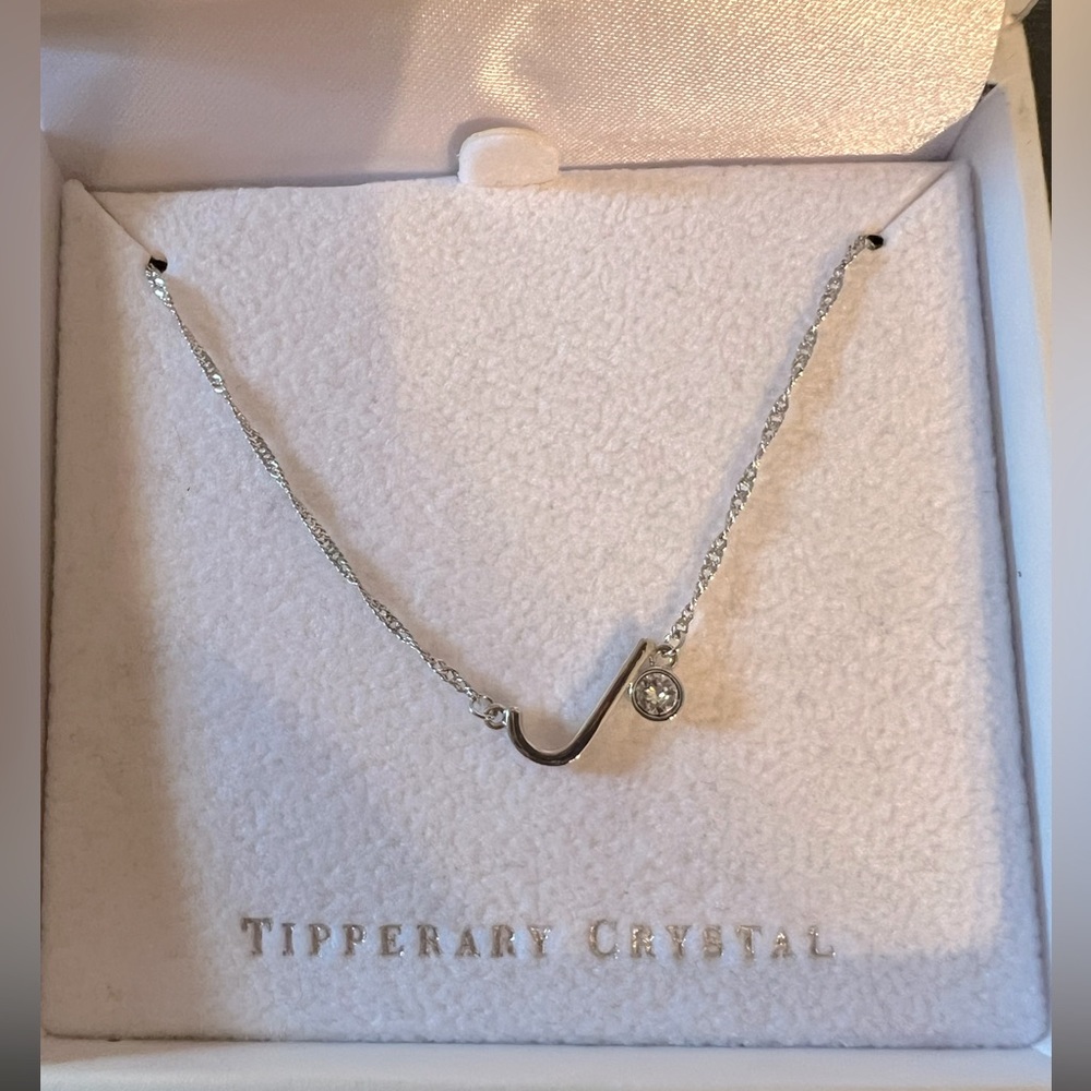 Tipperary Crystal jewelry initial necklace J Irish Dublin Ireland Europe pretty